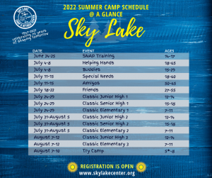 Sky Lake Summer at a Glance 2022