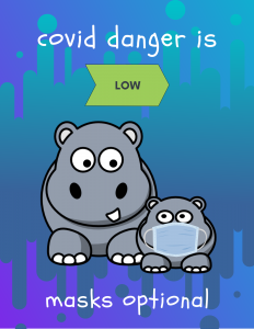 Sky Lake Covid Danger Sign—Low